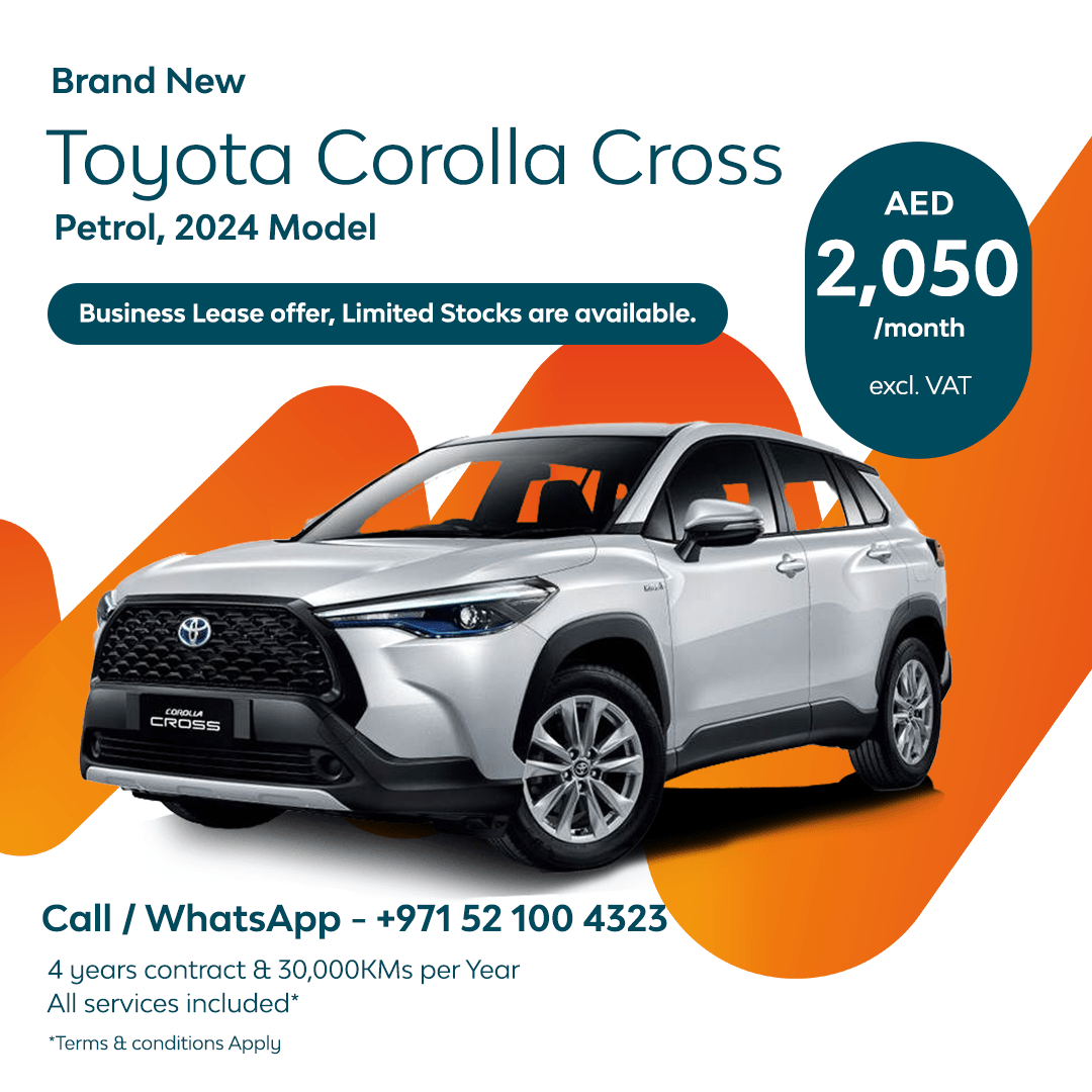 Business Lease Car Offer - Toyota Corolla Cross | LeasePlan United Arab ...