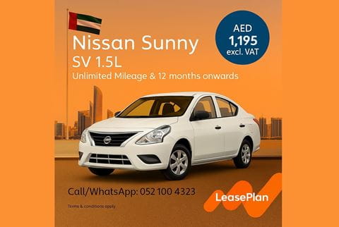 Business Lease Nissan Sunny nissan sunny SV - april 2026 web