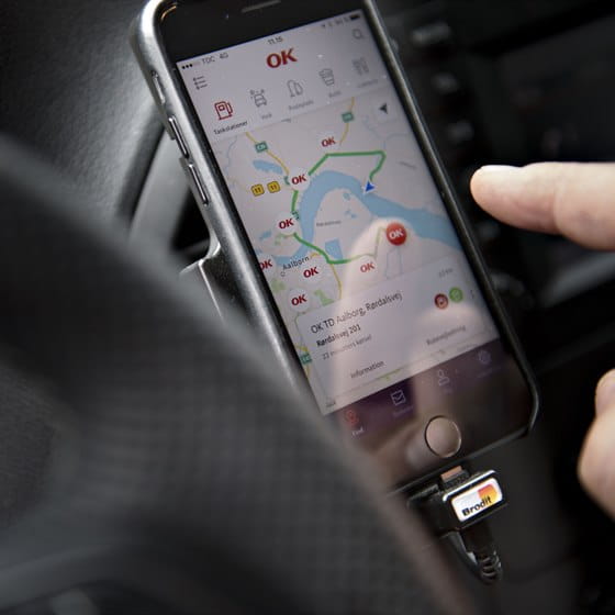 Tank og vask med OK’s app