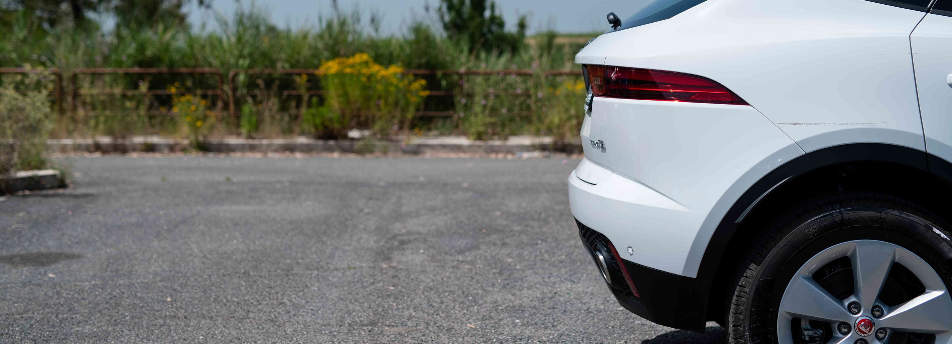 white car on the road