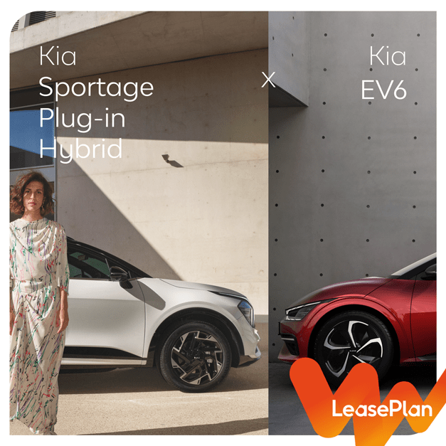 The Kia EV6 or Kia Sportage Plug in Hybrid LeasePlan Belgium