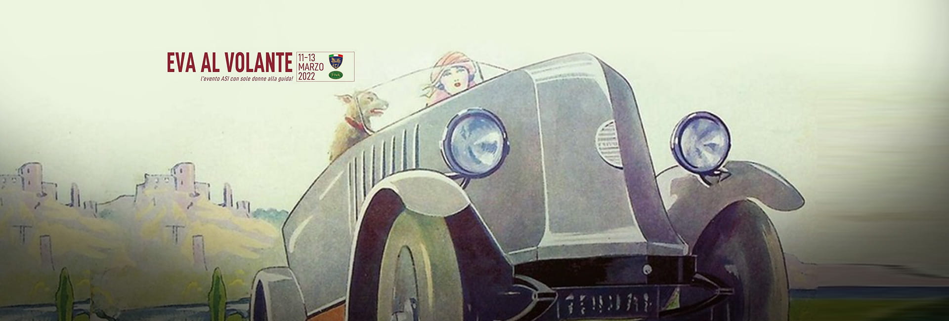 eva-al-volante-classic-car