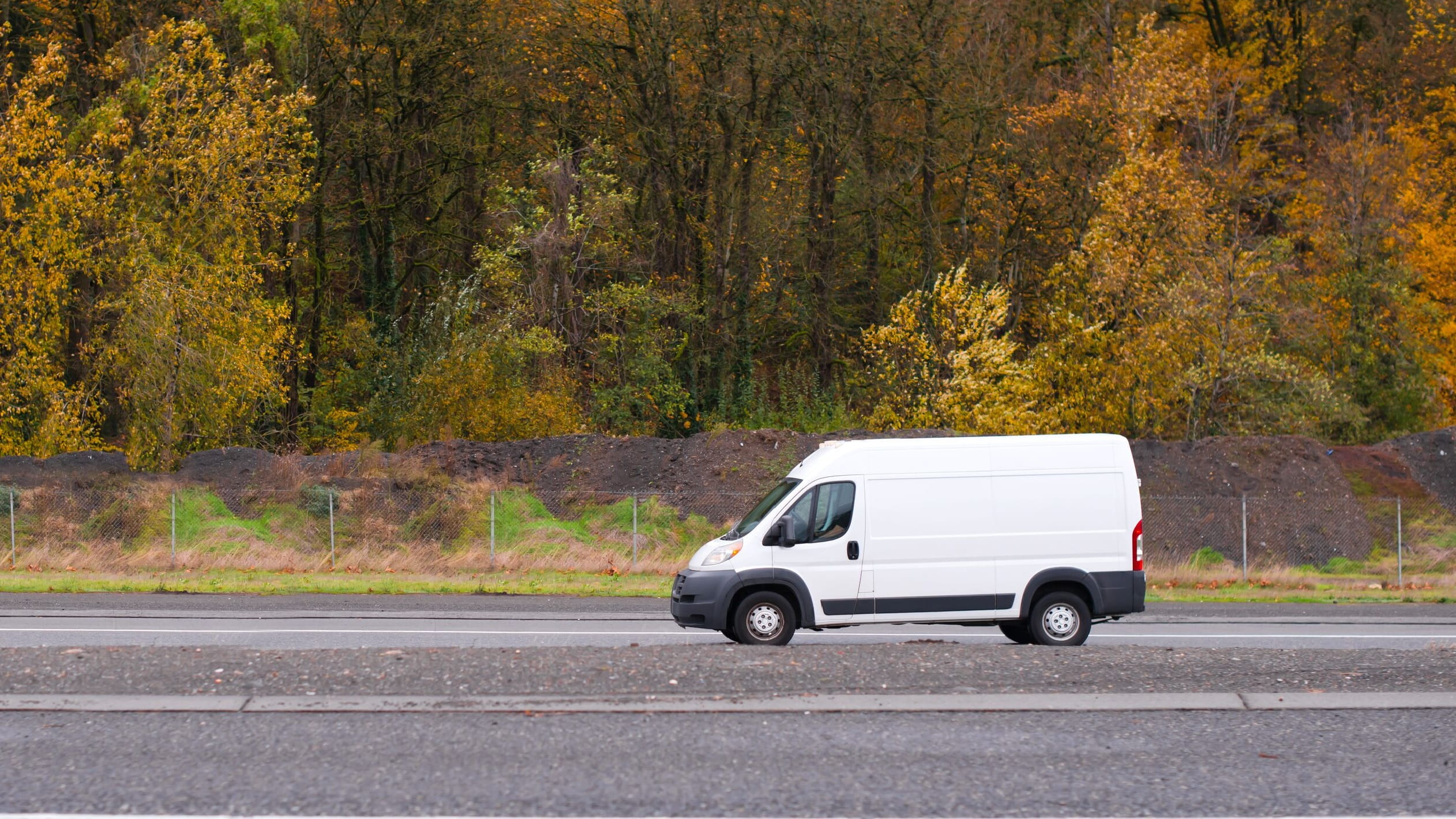 White LCV driving