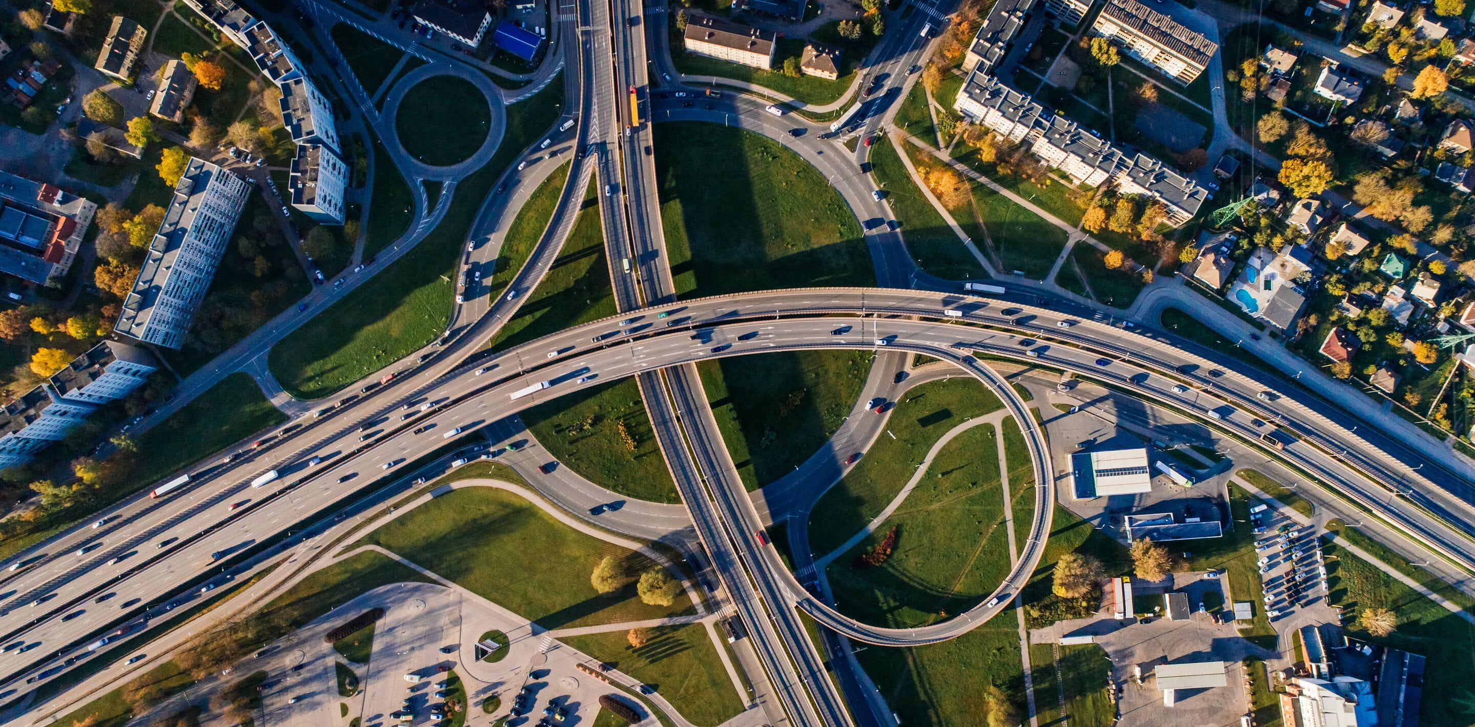 Aerial shot - highways from above