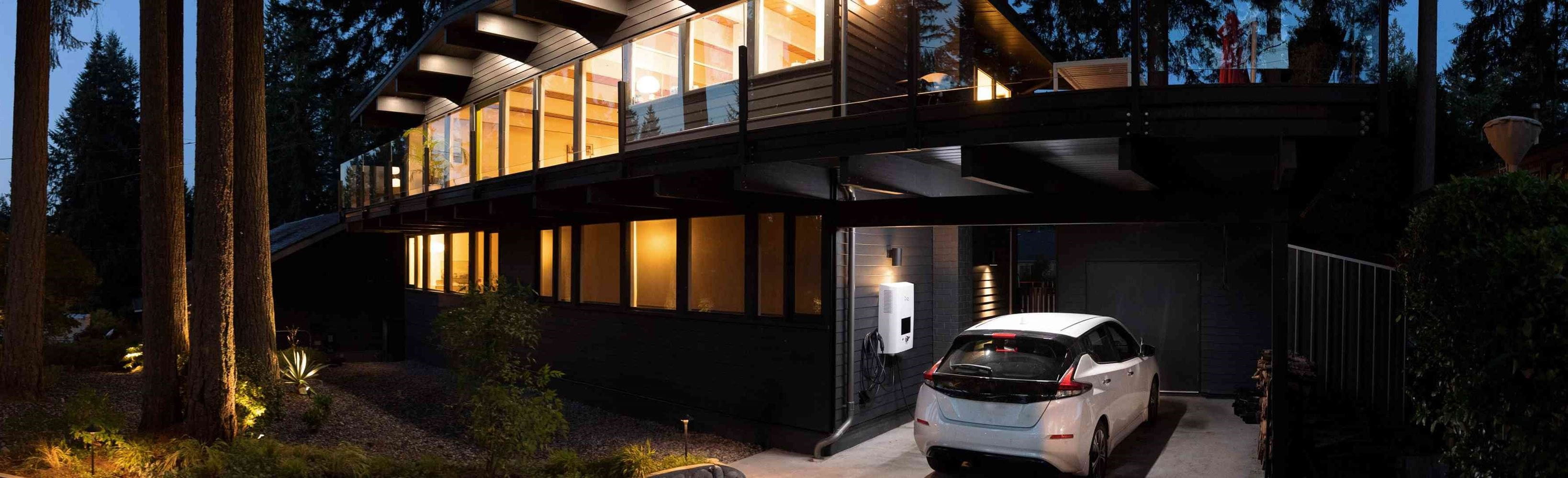 EV charging at home - car on right