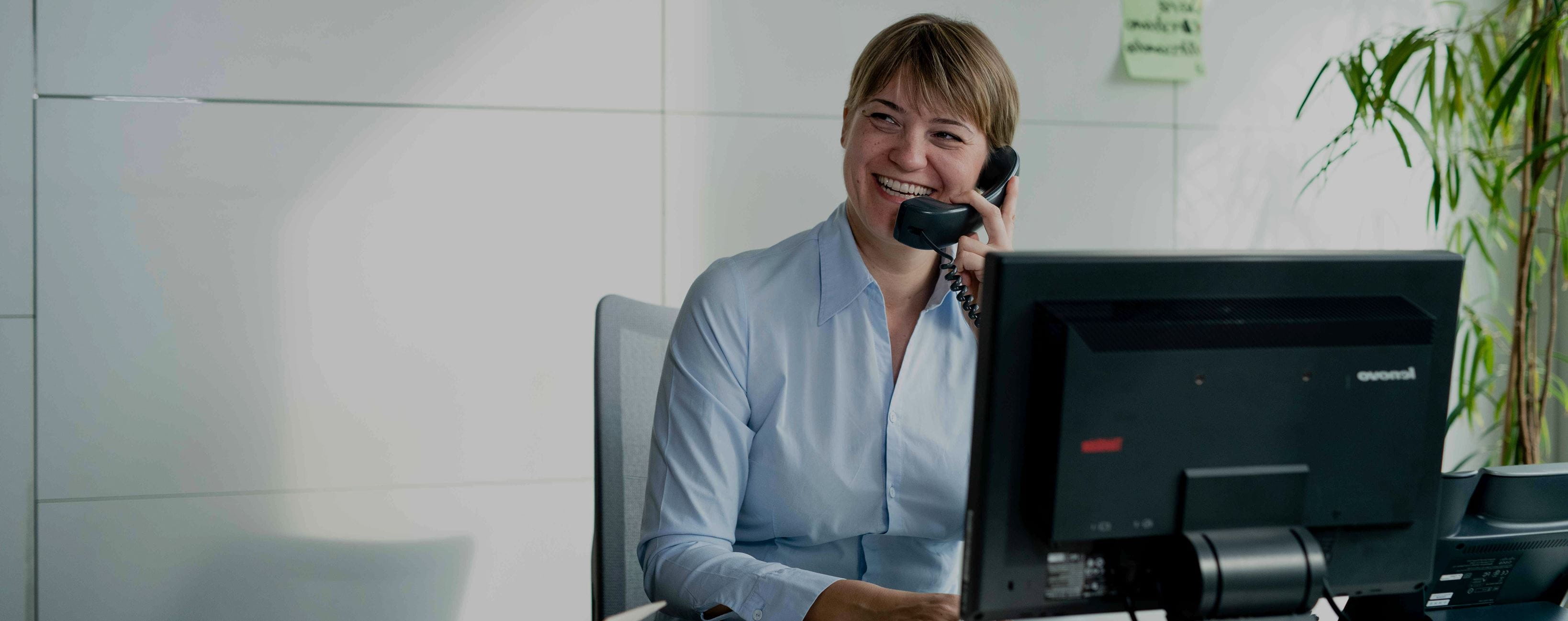 Fleet manager on phone