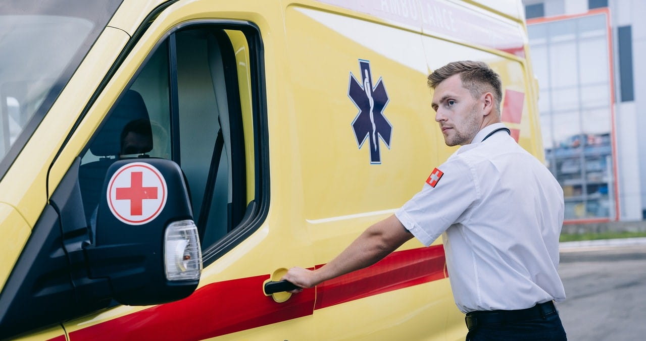 Man next to Ambulance